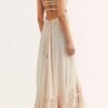 R.Vivimos Womens Summer Boho Sexy Backless Long Dresses