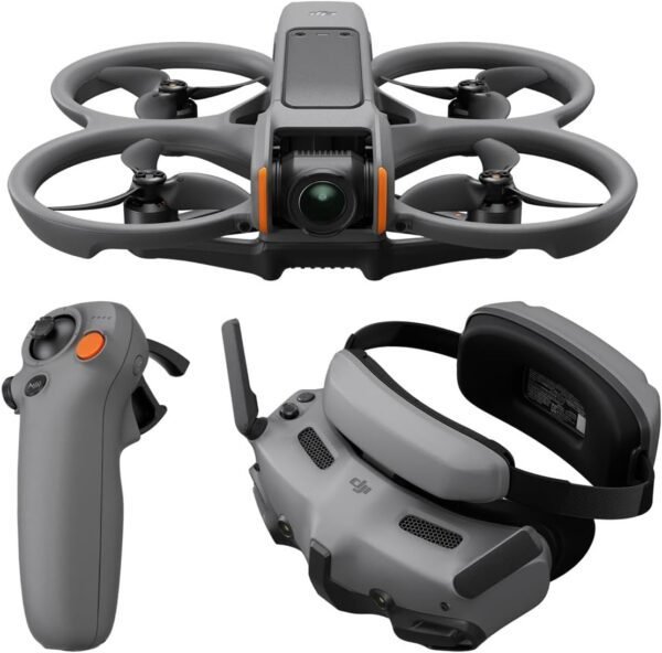 61vRm5CZm1L._AC_SL1200_.jpg DJI Avata 2 Fly More Combo (1 Battery), FPV Drone with Camera 4K, Built-in Propeller Guard, Easy Flip/Roll, Goggles 3 and RC Motion 3 Included, POV Content Camera Drone, Black + SD Card & Landing pad