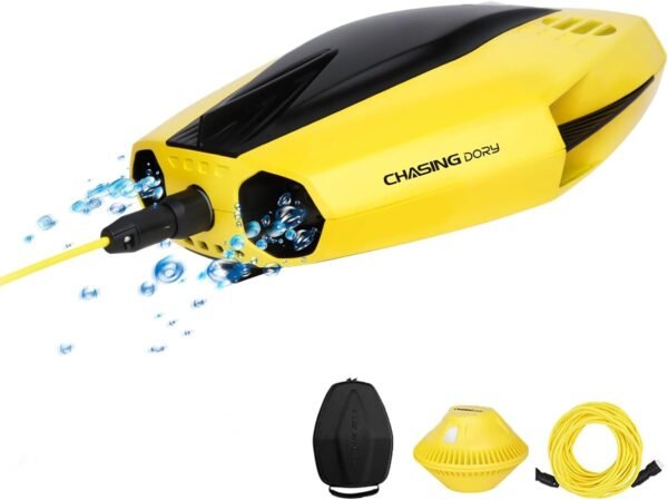 CHASING Dory Underwater Drone - Palm-Sized 1080p Full HD Underwater CHASING Dory Underwater Drone - Palm-Sized 1080p Full HD Underwater Drone with Camera for Real Time Viewing, APP Remote Control and Portable with Carrying Case, WiFi Buoy and 49 ft Tether