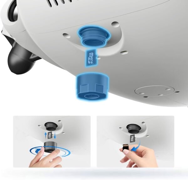 FIFISH V-EVO 4K60FPS Underwater Drone with Robotic Arm, with Removable SD Card, QYSEA AI Vision Lock 360° Omnidirectional Movement Underwater ROV with Depth Hold, Portable Robot with VR Control