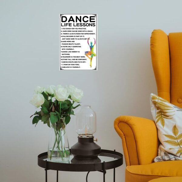 Inspirational Ballet Tin Signs Dance Life Lessons Meatl Tin ...