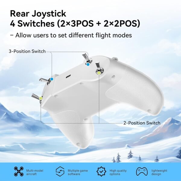 71-erzo4-kL._SL1500_.jpg FPV Flight Simulator Controller for DJI Virtual Flight, 8-Channel Realistic Drone Training Controller for VelociDrone, Liftoff, DRL, and More, Plug-and-Play for Mobile Phone & PC Gift for Kids & New Pilots