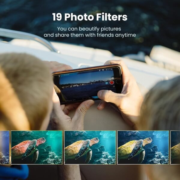 71-fLXYDnDL._AC_SL1500_.jpg CHASING Dory Underwater Drone - Palm-Sized 1080p Full HD Underwater Drone with Camera for Real Time Viewing, APP Remote Control and Portable with Carrying Case, WiFi Buoy and 49 ft Tether