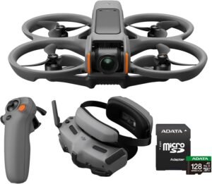 DJI Avata 2 Fly More Combo (Single Battery) with 128GB MicroSDXC Memory Card Bundle - FPV Flight Experience with Motion Control and Easy ACRO