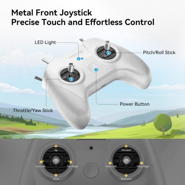 71309QIi5eL._SL1500_.jpg FPV Flight Simulator Controller for DJI Virtual Flight, 8-Channel Realistic Drone Training Controller for VelociDrone, Liftoff, DRL, and More, Plug-and-Play for Mobile Phone & PC Gift for Kids & New Pilots