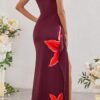 MEROKEETY Women's Floral Off Shoulder Maxi Dresses 2025 Sexy...