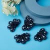 CRASPIRE 4PCS Crystal Shoe Charms Glude on Black Rhinestone ...