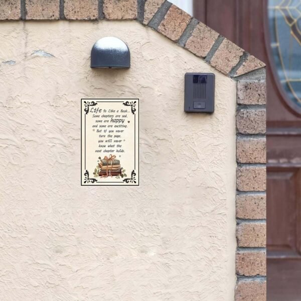 Life is Like A Book Metal Tin Sign Book Poster Inspirational...