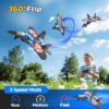 Foam Drone RC Airplane for Kids and Beginners, Remote Control Plane Fighter Jet with Light, Auto Hovering, 360° Flip and 2 Batteries (16 Mins)