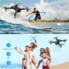 Brushless Motor Drones with 4k Camera, with 5G FPV Parameter display Handle,Quadcopter with Voice Gesture Control, Optical Flow Positioning, 360° Flip, Waypoint Fly,2 Batteries.