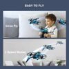 4DRC M3 Drone with 1080P HD Camera for Adults Kids Beginners,Remote Control Foldable quadcopters Helicopter Boys Toys/Gift,with Auto Hover, One Key Start,3D Flips