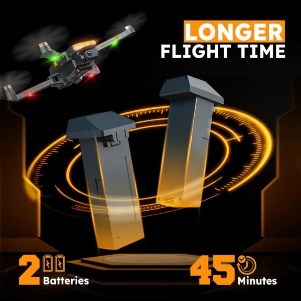 717ktKv2E9L._AC_SL1500_.jpg GPS Drones with 4K Camera for Adults with Brushless Motor and Follow Me Mode,Long Flight Time and Distance,5G FPV Transmission and Auto Return,G9 Foldable RC Quadcopter for Beginner and Kids,Under249g (Dark gray)
