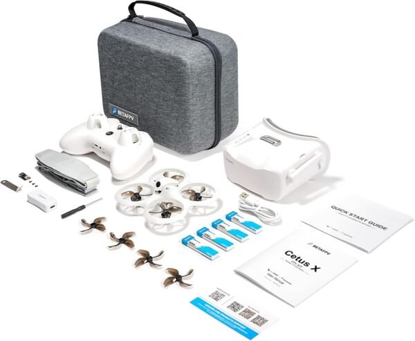 BETAFPV Cetus X FPV Kit Cetus Frsky D8 FC Version, with LiteRadio 3 Transmitter, VR03 Goggles with DVR Recording Function, BT2.0 450mAh 1S Battery, 2S Power RTF Kit for FPV Beginners Indoor Outdoor