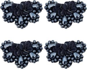 CRASPIRE 4PCS Crystal Shoe Charms Glude on Black Rhinestone ... CRASPIRE 4PCS Crystal Shoe Charms Glude on Black Rhinestone ...