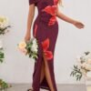 MEROKEETY Women's Floral Off Shoulder Maxi Dresses 2025 Sexy...