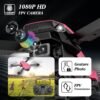 Drone with Camera 1080P for Kids Foldable Mini Drone for Kids Adults Beginners Boys Toys One Key Take Off/Landing Turn Over Gifts for Boys Pink