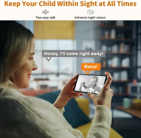 [5G & 2.4G] 2K Indoor Security Camera for Bedroom, Pet/Dog/B...