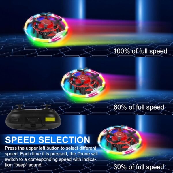 Mini Drones for Kids Beginners & Adults, RC Drone & Aurora Ball 2 in 1 Toy with One Key Take Off-Landing, 360° Spinning, Aurora Ball Mode, 2 Batteries, Quadcopter Fly Toy for Boy Girl Gifts