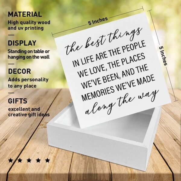Home Office Desk Wooden Box Sign Decor, The Best Things in L...