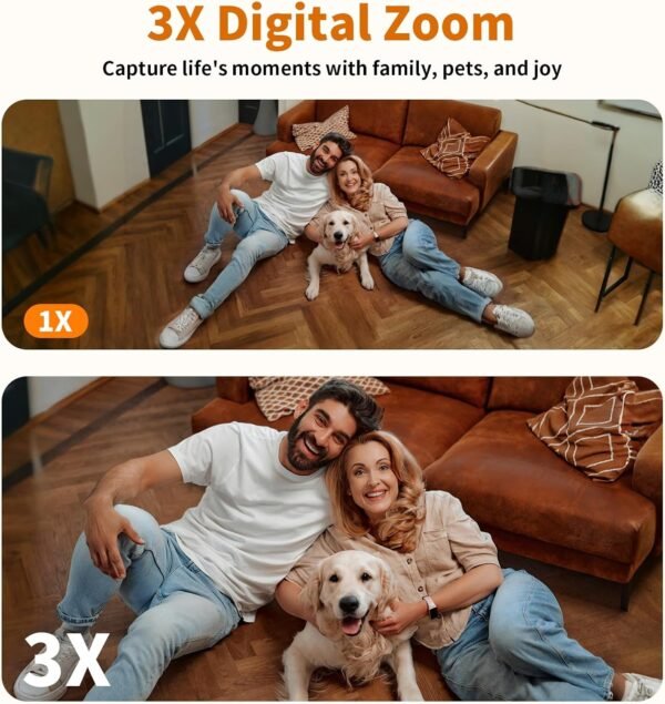 [5G & 2.4G] 2K Indoor Security Camera for Bedroom, Pet/Dog/B...