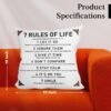 Rustic Inspirational Quotes Pillow Covers - 7 Rules of Life ...