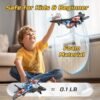 Foam Drone RC Airplane for Kids and Beginners, Remote Control Plane Fighter Jet with Light, Auto Hovering, 360° Flip and 2 Batteries (16 Mins)