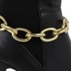 TrendyFashionJewelry Women Boot Bracelet Gold Metal Thick Ch...