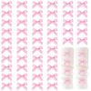 30PCS Pink Ribbon Bow Charms for Junk Socks,1.37 Inch Mini S...