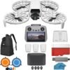 DJI Flip Fly More Combo With RC 2 Screen Remote Controller, Drone With 4K UHD Camera for Adults, 3 Batteries Bundle with 128 gb SD Card Strobe Lights and More