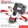 71LMsDUV7CL._AC_SL1500_.jpg RC Drone With Screen On Controller, 1080P Dual Camera, Optical Flow Hover, LED Lights, Speed Adjustment, Gravity Sensor, Brushless Motor, Trajectory Flight, 360 Degree Flip, APP Control, Headless Mode, One-Key Takeoff/Landing, Obstacle Avoidance, Impact-Resistant ABS Shell, 2 Batteries, Memory Card, Card Reader, Handbag , Beginner-Friendly FPV Remote Control Quadcopter (White Red)