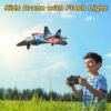 Foam Drone RC Airplane for Kids and Beginners, Remote Control Plane Fighter Jet with Light, Auto Hovering, 360° Flip and 2 Batteries (16 Mins)