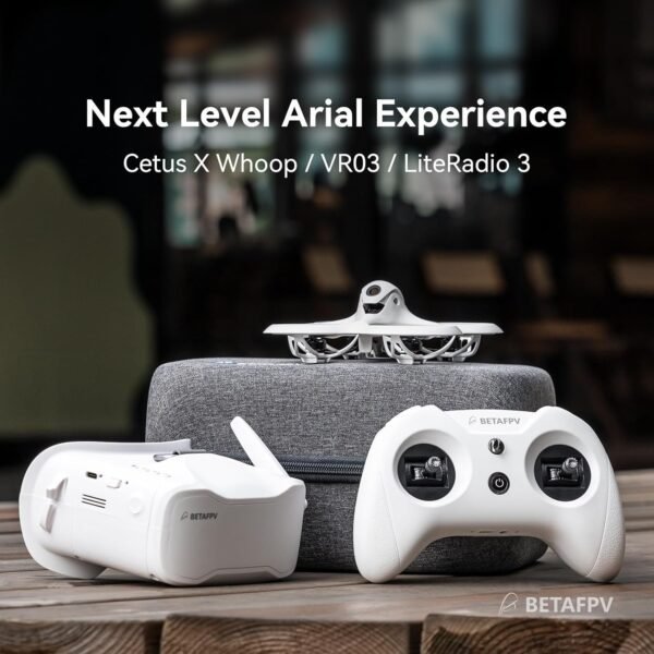 BETAFPV Cetus X FPV Kit Cetus Frsky D8 FC Version, with LiteRadio 3 Transmitter, VR03 Goggles with DVR Recording Function, BT2.0 450mAh 1S Battery, 2S Power RTF Kit for FPV Beginners Indoor Outdoor