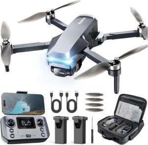 GPS Drone with Camera 4K, Under 249g, 45 Mins Flight, Brushless Motor, Light, Auto Follow, Tap Fly & Circle Fly, One Key Start, Foldable Drone for Adults Beginners