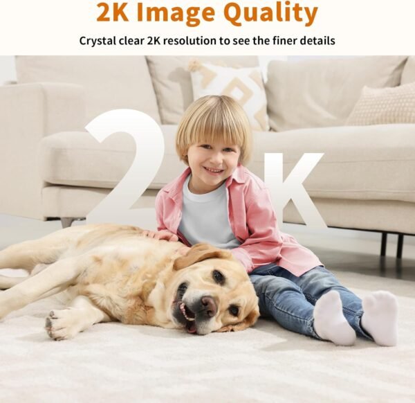 [5G & 2.4G] 2K Indoor Security Camera for Bedroom, Pet/Dog/B...