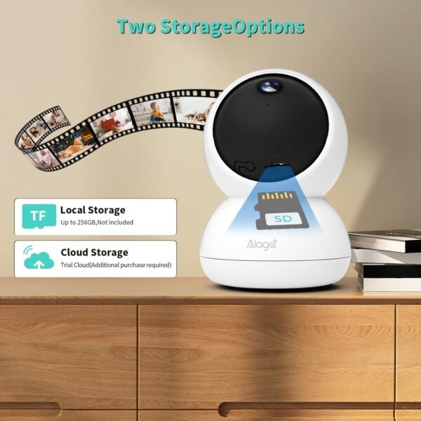 Alaga Indoor Security Camera 3K,Baby Monitor,Human Pet Motio...