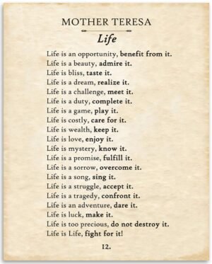 Mother Teresa - Life Is An Opportunity - Great Inspirational... Mother Teresa - Life Is An Opportunity - Great Inspirational...