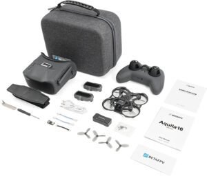 BETAFPV Aquila16 FPV Kit with LiteRadio 2 SE Transmitter for BETAFPV Aquila16 FPV Kit with LiteRadio 2 SE Transmitter for Simulator, VR03 Goggles with DVR Recording Function, 3 Flight Modes, Supported 1S RTF Kit for FPV Beginner to Fly Indoor & Outdoor ELRS V3