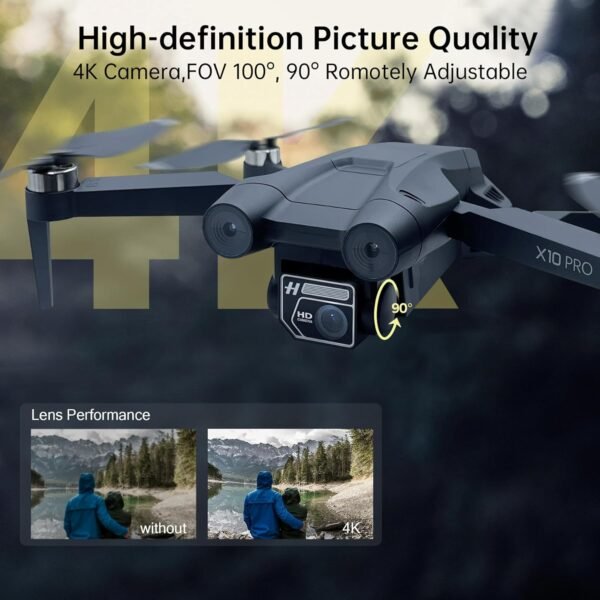 71WHZZ8pD5L._AC_SL1500_.jpg CHUBORY X10 PRO GPS Drone with Camera for Adults 4K UHD, 90 Min Long Flight Time,3280 FT Long Control Range, Auto Return, Follow Me, Brushless Motor, 5G FPV RC Quadcopter for Beginners(
