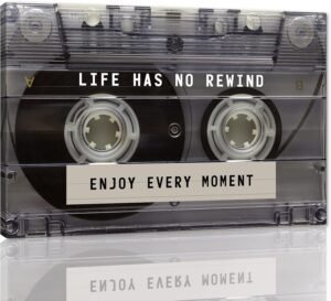 Inspirational Wall Art - Retro Cassette Tape Canvas Print Li... Inspirational Wall Art - Retro Cassette Tape Canvas Print Li...