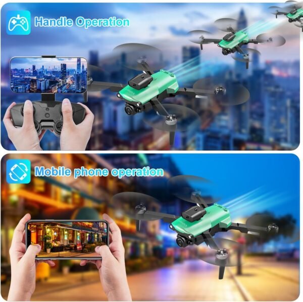 Drone with Camera 1080P for Adults,Mini Drone with Brushless Motor,2 Batteries,One Key Take Off/Land,360 Flips, Waypoint Fly, Altitude Hold,Foldable Drone for Beginners