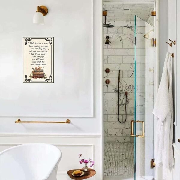 Life is Like A Book Metal Tin Sign Book Poster Inspirational...