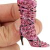 EVER FAITH Lady High-Heel Brooch Pink Austrian Crystal Shoe ...
