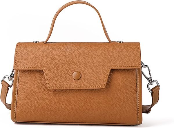 Genuine Leather Satchel for Women - Crossbody Bag with Adjus...