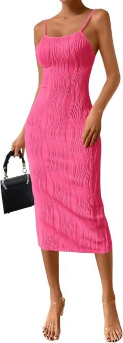 PRETTYGARDEN Women's 2025 Summer Sleeveless Bodycon Dress Te...