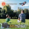 Foam Drone RC Airplane for Kids and Beginners, Remote Control Plane Fighter Jet with Light, Auto Hovering, 360° Flip and 2 Batteries (16 Mins)