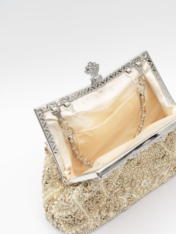 Vintage floral leaf beads sequins evening bag Elegant Clutch...