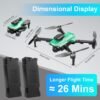Drone with Camera 1080P for Adults,Mini Drone with Brushless Motor,2 Batteries,One Key Take Off/Land,360 Flips, Waypoint Fly, Altitude Hold,Foldable Drone for Beginners