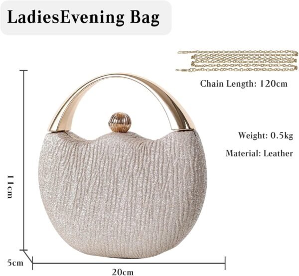Women Evening Bag Glitter Clutch Bag Bridal Wedding Purse Sp...