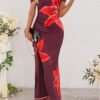 MEROKEETY Women's Floral Off Shoulder Maxi Dresses 2025 Sexy...