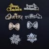 Christmas Charms for Socks - 24pcs Rhinestone Brooches & Pin...